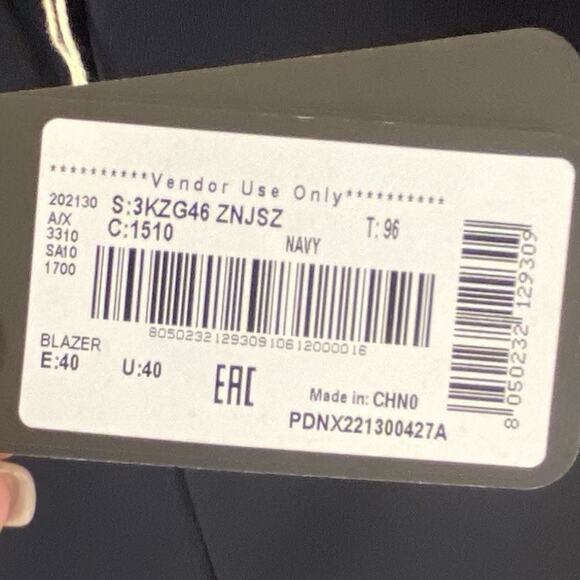 💙 Armani Exchange Mens 40 Navy Blazer New Poly Viscose Blend 💙 - Picture 11 of 12